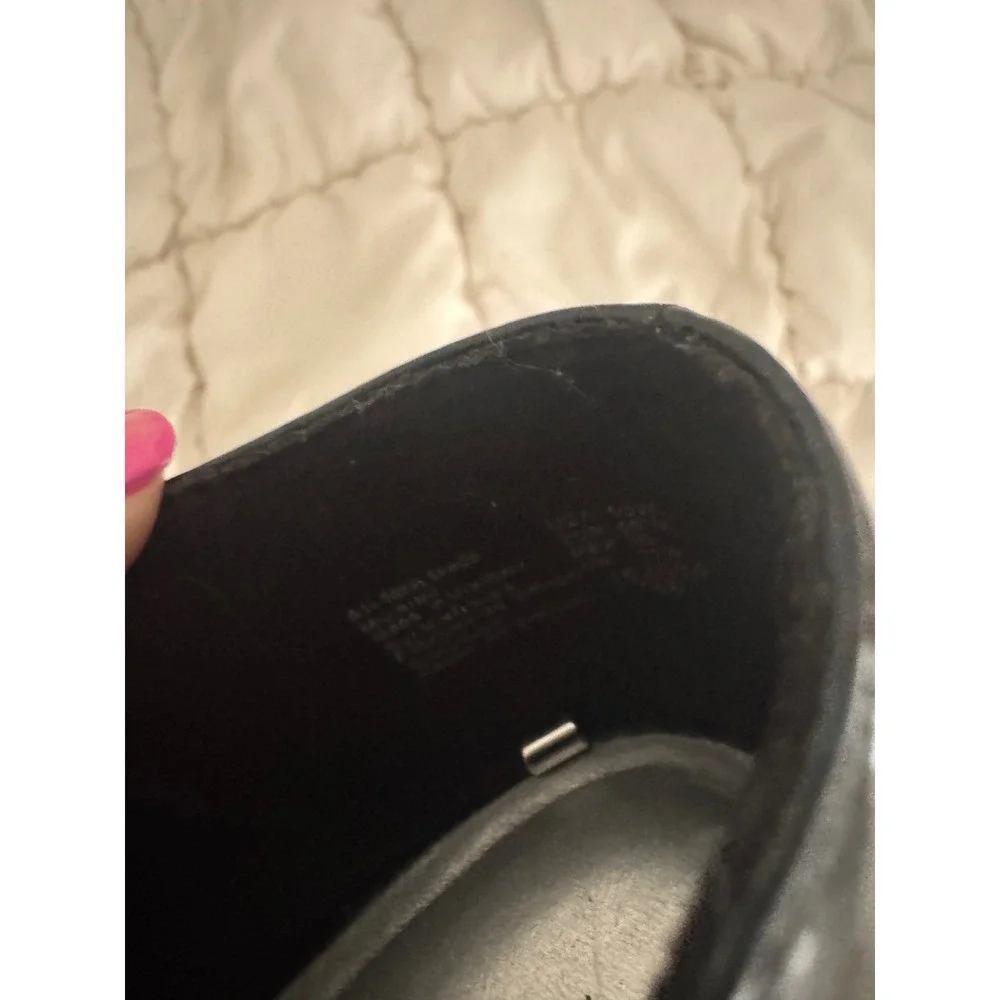 Christian Siriano for Payless Black Snakeskin Lace Up Pointed Toe Flats Shoes